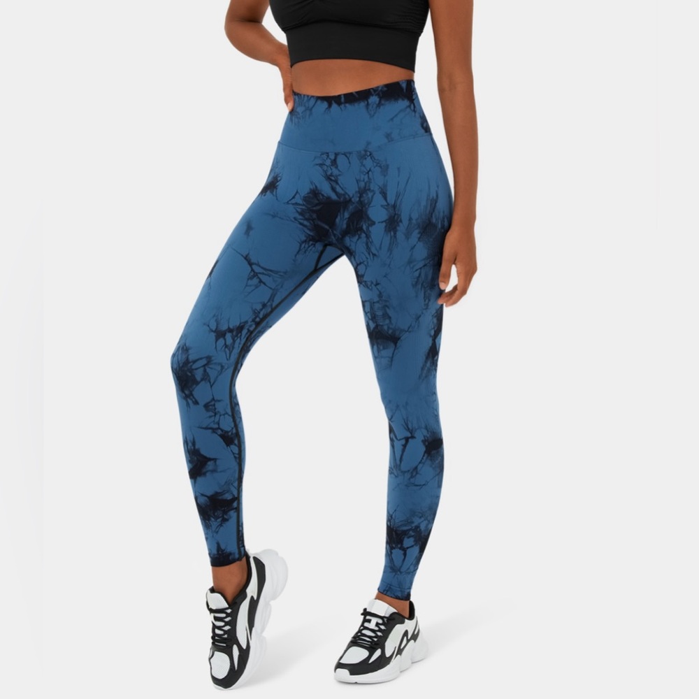 HALARA Seamless Flow High Waisted Tie Dye Yoga Leggings - 7/8 length - XL - NEW